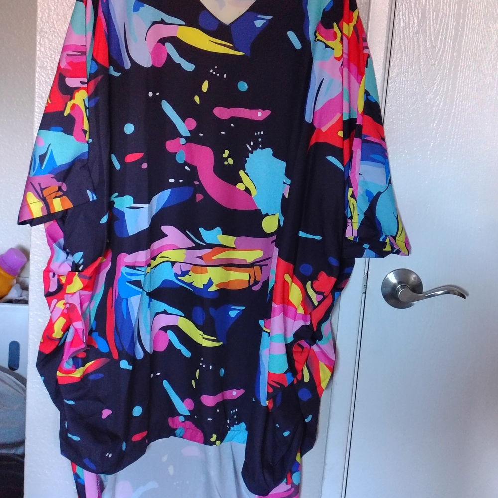 Colorful Abstract Print Dress